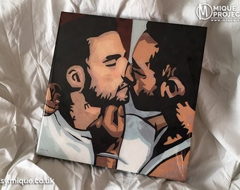 Homoerotic Collage - Paper Mosaic - Kiss - gay kiss, gay love