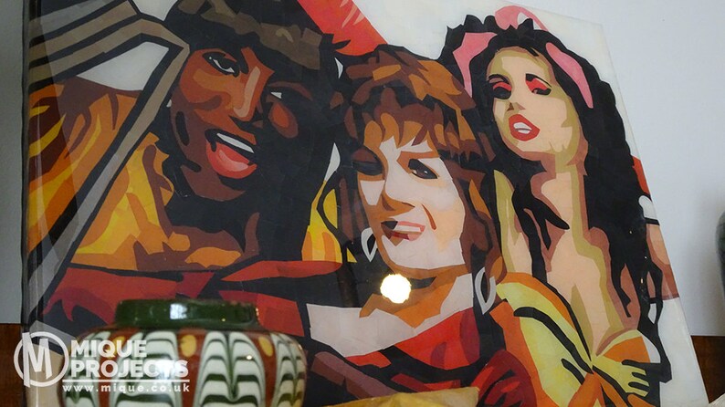 Vida, Noxeema & Chi-Chi, To Wong Foo, Thanks for everything. Julie Newmar fan art-collage paper mosaic image 2