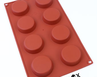 Oggibox 8-Cavity Petite Silicone Mold for Homemade Tart, Quiche, Pastry, Pudding, Jello, Cake, Pie, and More Pack of 2