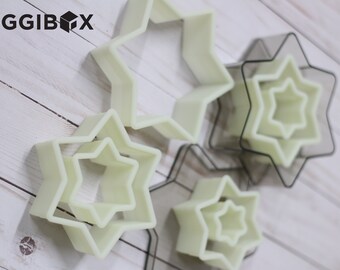 Oggibox 9-Piece Hexagon Nylon Cutter Set Pastry Biscuit Cookie Cutter Cake Fondant Pancake Cutters Mold
