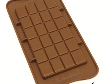 Oggibox 2 Pack Food Grade Non Stick Premium Silicone Break Apart Chocolate, Candy, Ice Cube, Baking, Protein and Energy Bar Molds