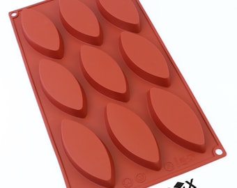 Oggibox 9-Cavities FootBall shaped Silicone Mold for Soap, Bread, Loaf, Muffin, Brownie, Cornbread, Cheesecake, Pudding, and More Pack of 2