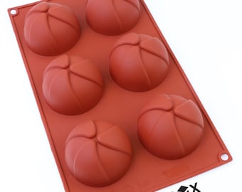 Oggibox 6 Cavity Pinwheel Dome Non Stick Silicone Baking Mold, Ideal for Cake, Dessert, Ice Cream, Chocolate, Fondant, Soap Pack of 2