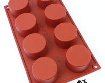 Oggibox Petit-Fours Cylinder Silicone Mold for Handmade soap, Jelly, Pudding, Cake Baking Tools Pack of 2
