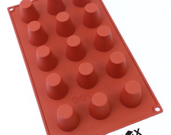 Oggibox 15-Cavity Silicone Popover Muffin, Brownie, Cornbread, Panna Cotta, Pudding, Cupcake, Cheesecake and Jello Shot Mold Pack of 2