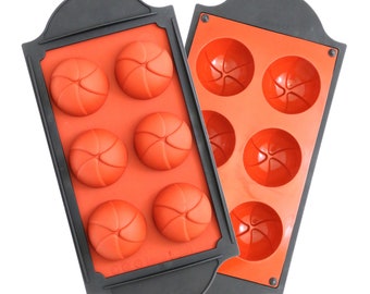 Oggibox 6 Cavity Pinwheel Half Circle Silicone mold with Frame for Soap, Cake, Bread, Cheesecake, Cornbread, Brownie, and More