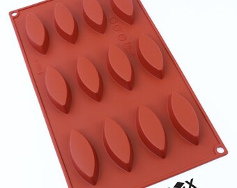 Oggibox 12-Cavities FootBall shaped Silicone Mold for Soap, Bread, Loaf, Muffin, Brownie, Cornbread, Cheesecake, Pudding, and More Pack of 2