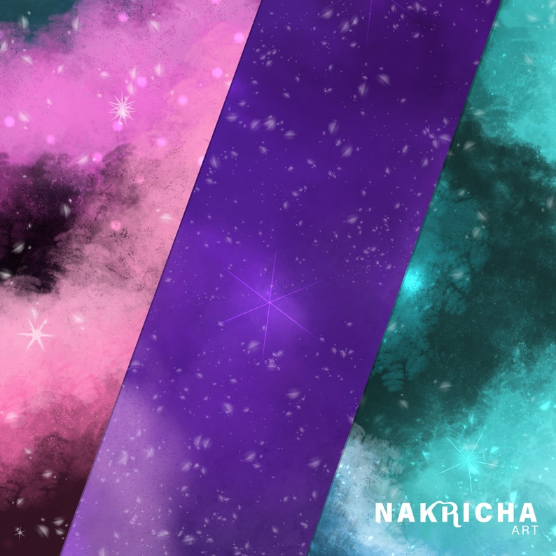 Galaxy Digital Paper Scrapbooking Paper For Personal and Small Commercial Use Pattern Background