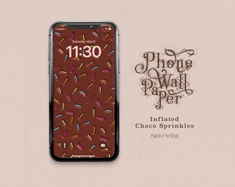 Chocolate Sprinkles Phone Wallpaper | iPhone & Android - Digital Download