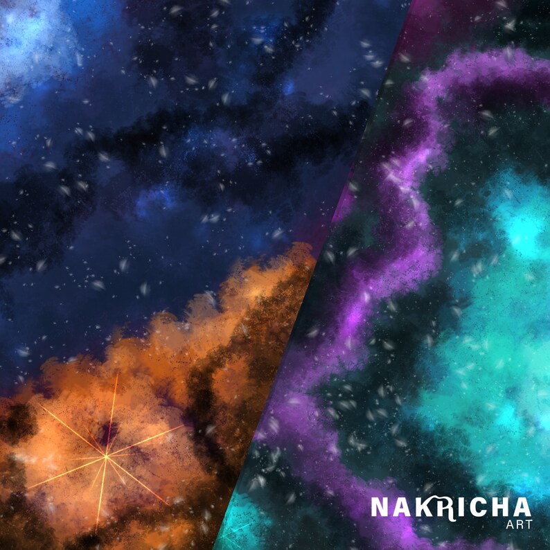 Galaxy Digital Paper Scrapbooking Paper For Personal and Small Commercial Use Pattern Background