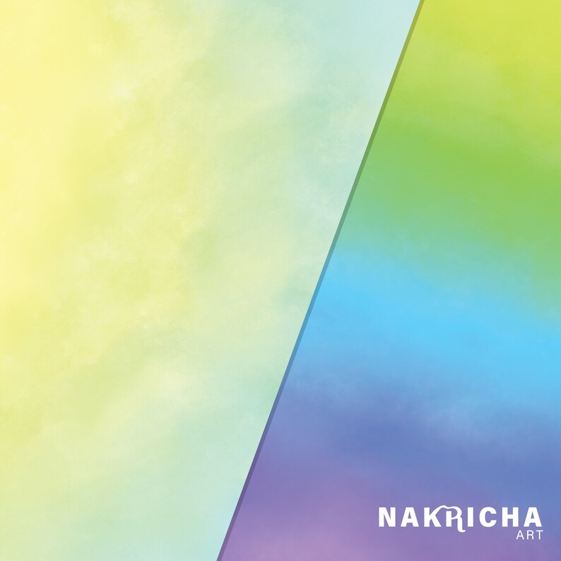 Pattern Background Rainbow Watercolor Digital Paper Scrapbooking Paper For Personal and Small Commercial Use