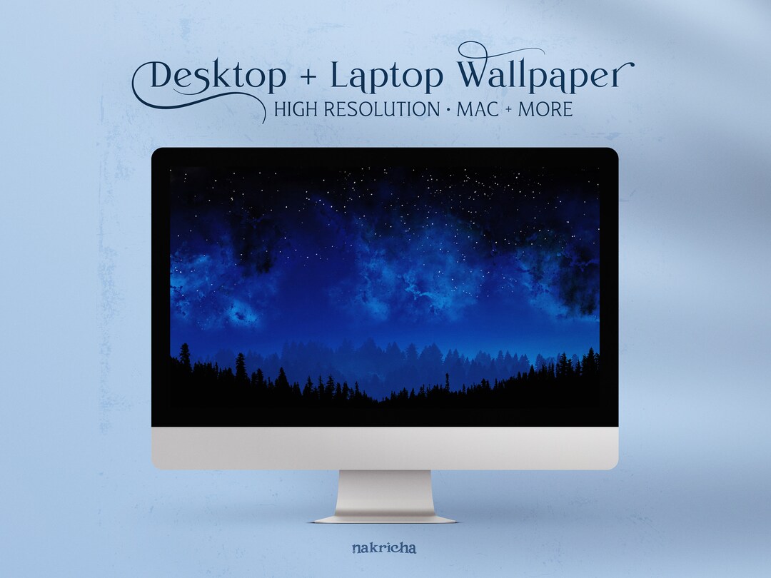 Night Sky Desktop Wallpaper Desktop, iPad & Tablet Wallpaper - Etsy