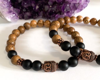 Inventory Clearance Men's Beaded bracelet, Buddha Gemstone bracelet, Energy Healing Protection bracelet