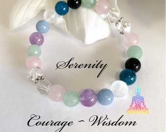 Sobriety bracelet, Addiction recovery, Serenity Prayer ~ Best Seller ~ 12 Step bracelet
