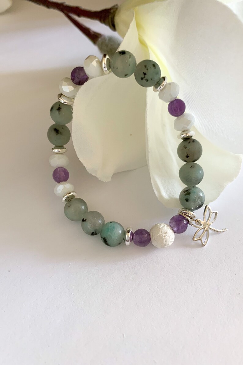 Anxiety Bracelet Positive Energy Healing Crystals for Mental Etsy