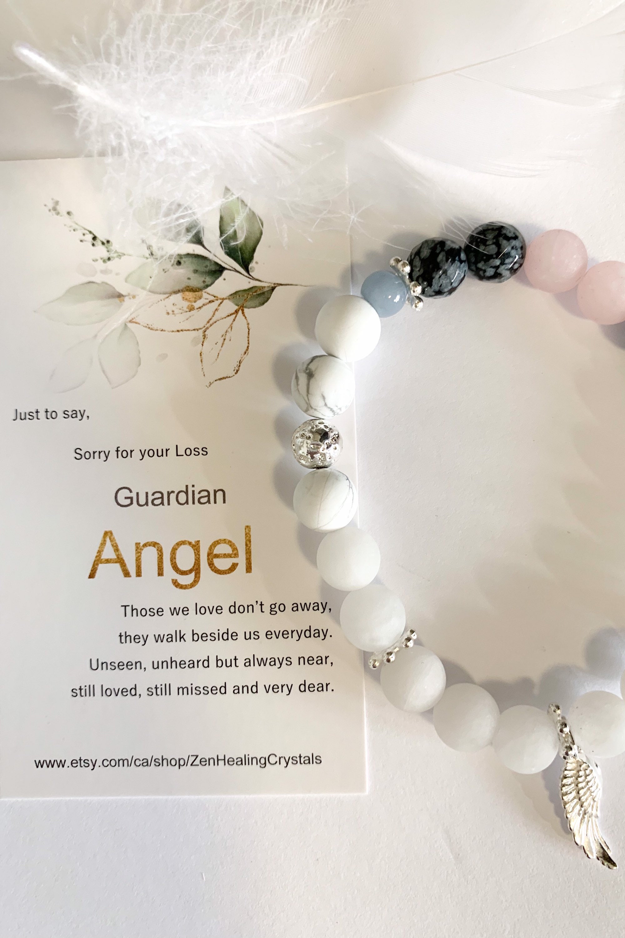 My Guardian Angel Lives In Heaven, I Call Him Son Memorial Necklace
