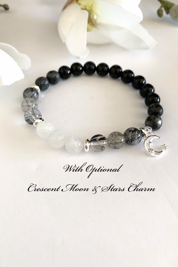 Moon Phase Bracelet Moon Bracelet Moonstone Goddess Celestial Jewelry Full Moon Gemstone Bracelet Handmade Jewelry Etsy