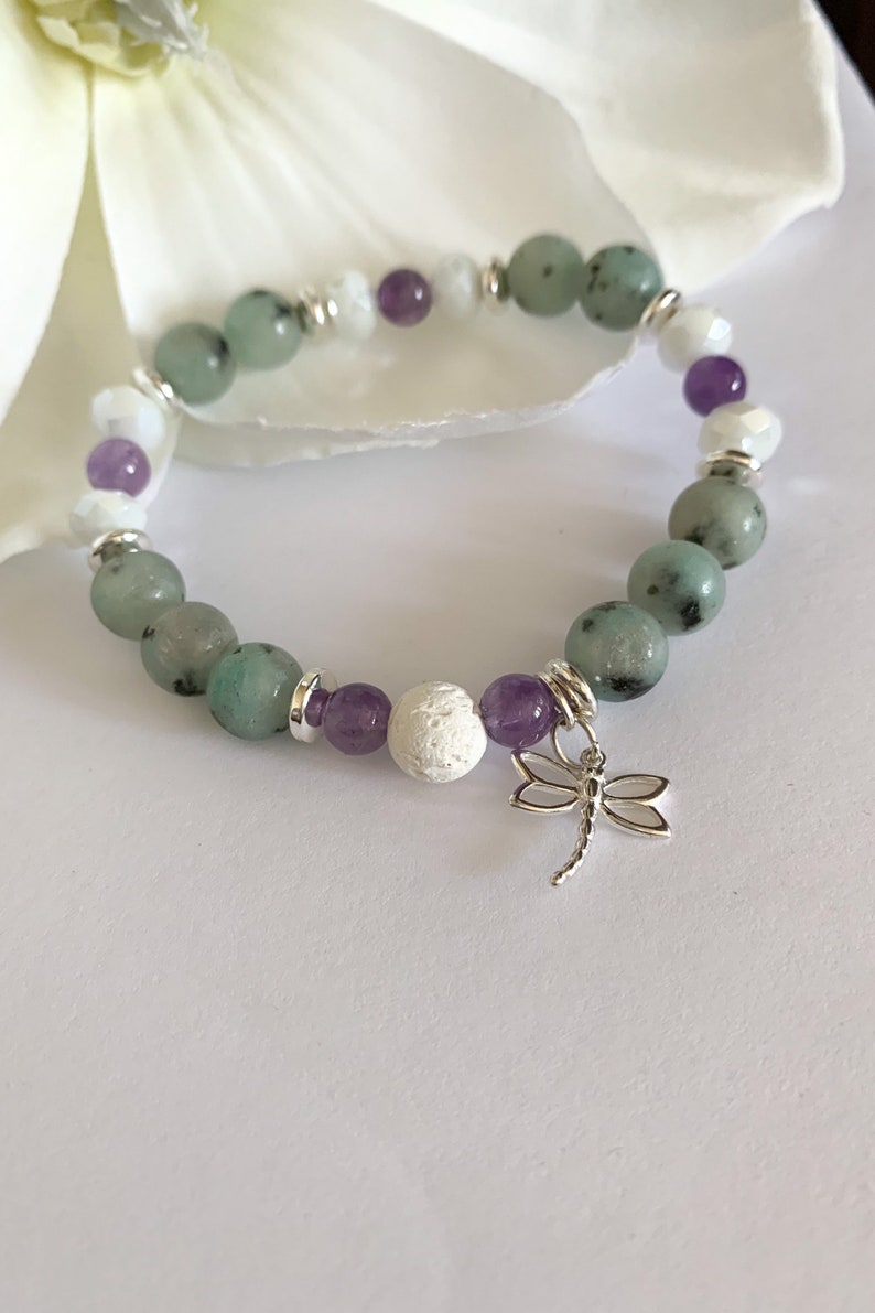 Anxiety Bracelet Positive Energy Healing Crystals for Mental Etsy