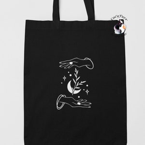 As Above So Below Cotton Tote Bag - Witchy Reusable Shopping Bag