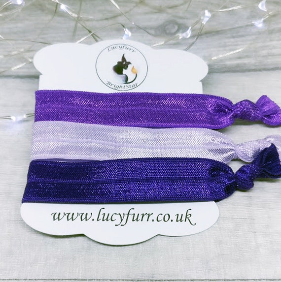 Purple Hair Ties Simple Hair Elastic No Snag Hair Ties Etsy