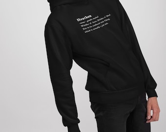 Heathen Dictionary Definition Cotton Hoodie / Heathen Hoodie / Funny Heathen Hoodie