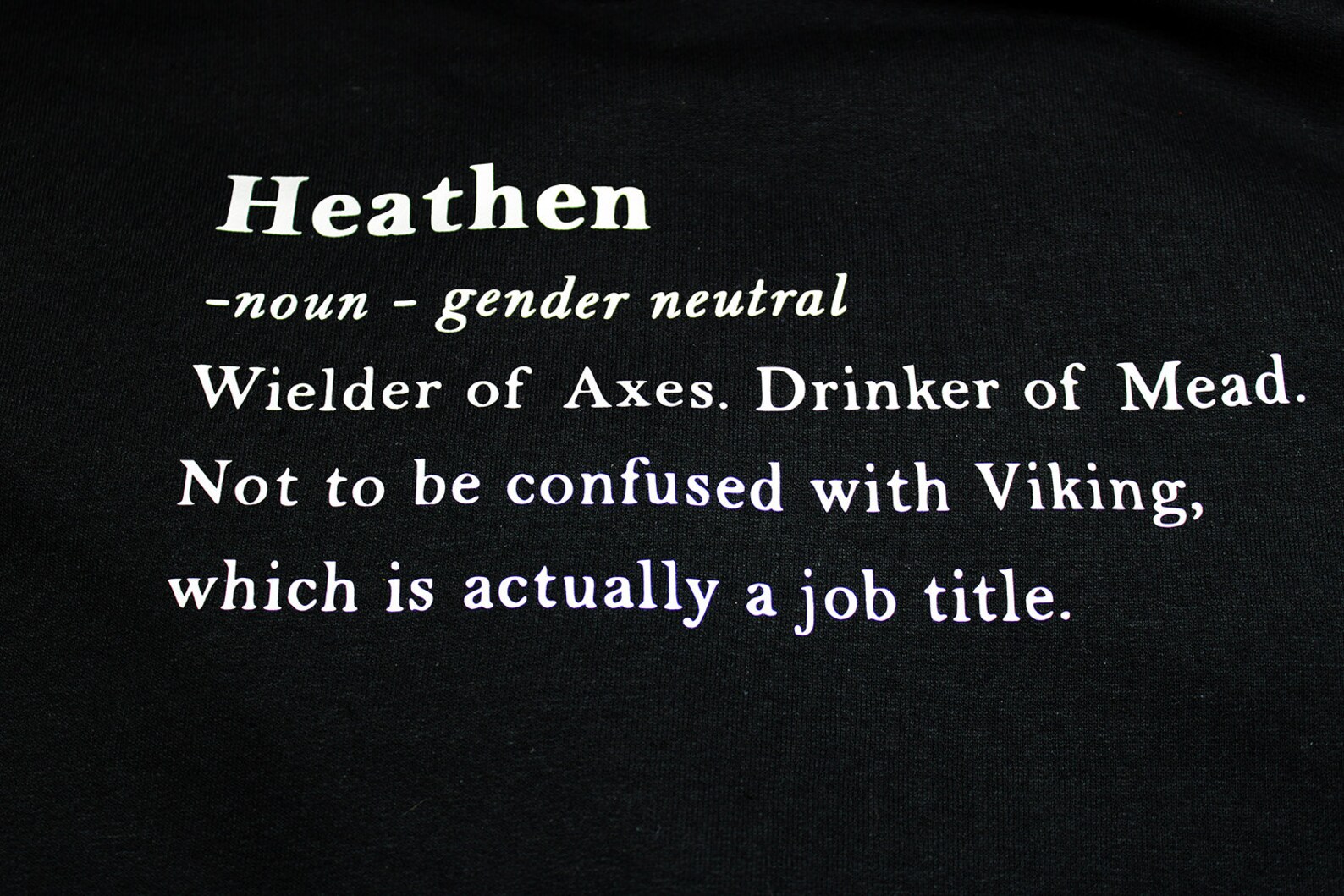 Heathen Wörterbuch Definition Baumwoll Hoodie / Heathen Hoodie / Funny