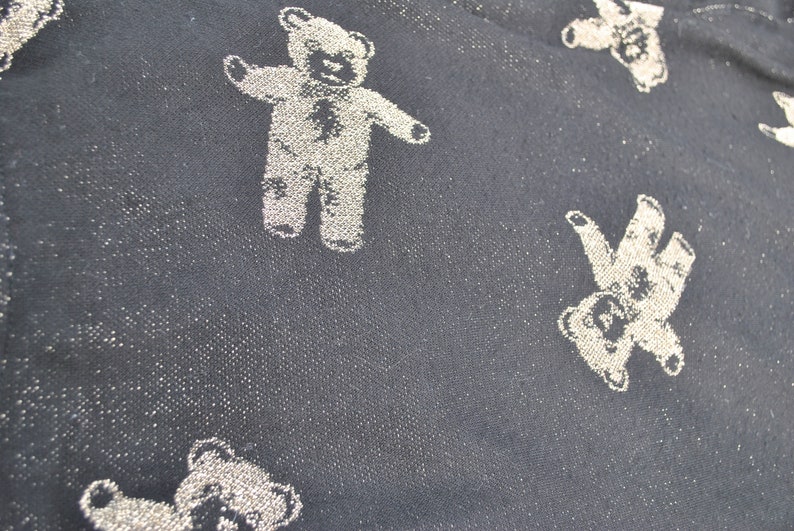 Vintage black hooded bears print pullover from 80/'s