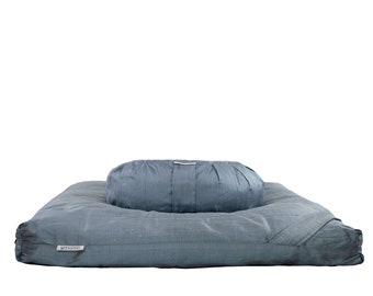 Meditation Cushion in Raw Silk - Sky Blue