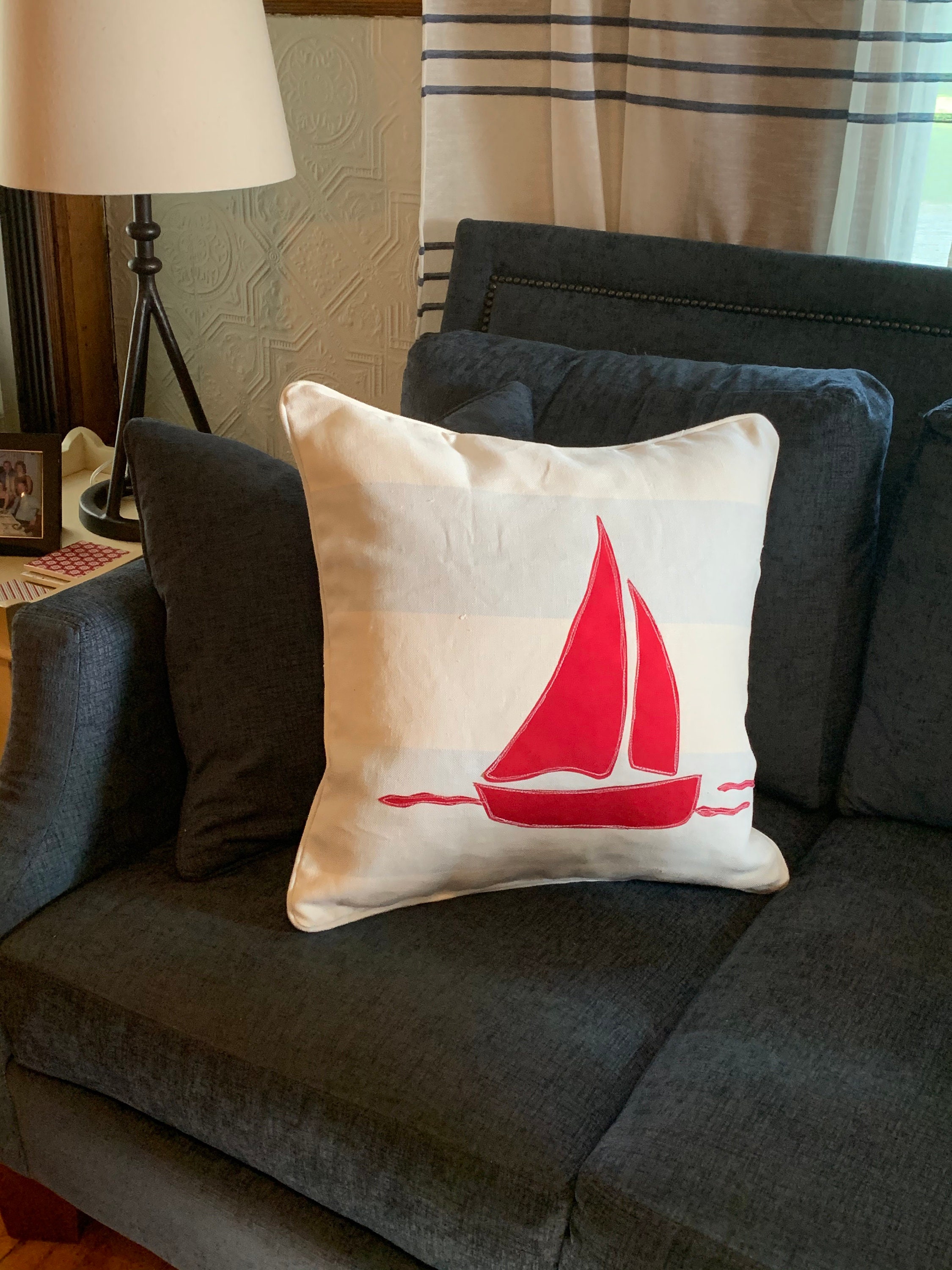 Nautical Pillow Cover Etsy