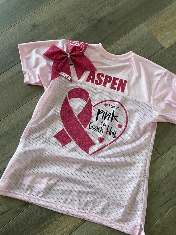 Pink Out Football Jersey, Spirit Wear Awareness Jersey, Awareness