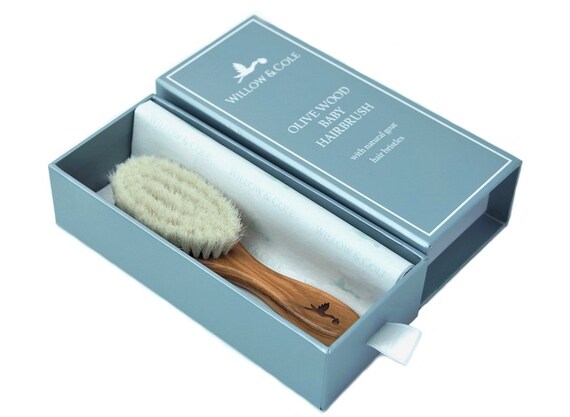 Olivewood Goat Hair Baby Brush New Baby Giftbaby Gift Baby Etsy
