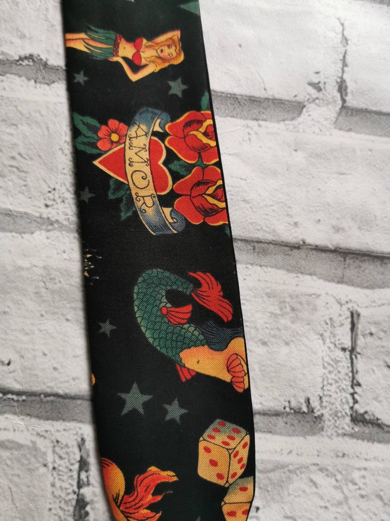 Tattoo Black Alternative Elasticated Bunny Ear Headband