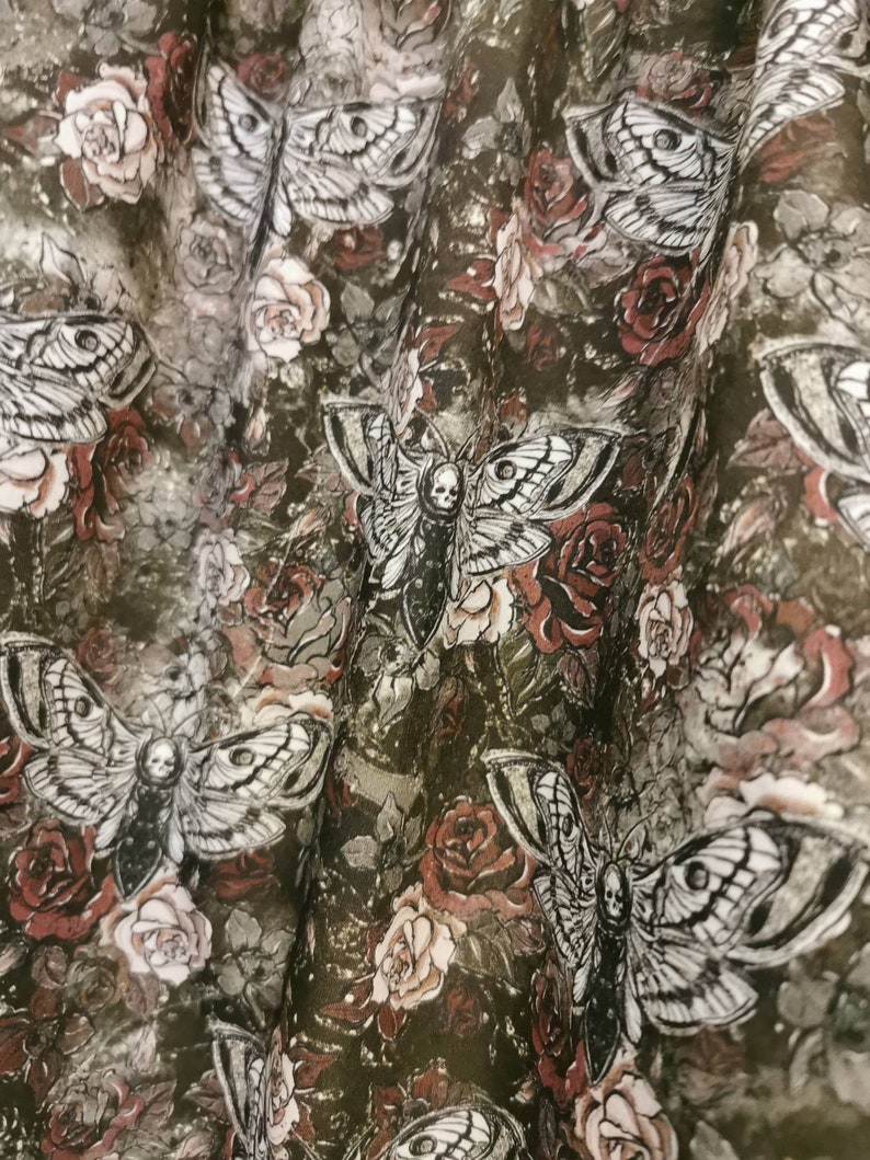Floral Moth Peasant Dress
