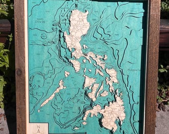 Custom Lake Maps, 3D Lake Depth Map, Choose from 10000 Lakes, Cabin Decor, Lake House, Nautical Decor | Nautical Gift, Unique Christmas Gift