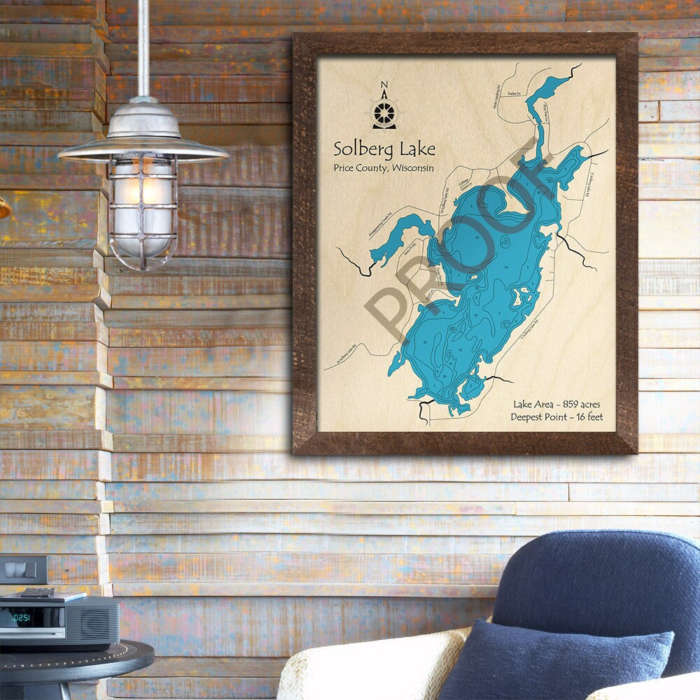 Solberg Lake Wi Map Solberg Lake Wi 3D Wood Carved Map Custom Nautical Wall | Etsy Schweiz