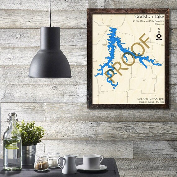Stockton Lake Missouri 3d Wood Map Cabin Decor Lake House Etsy