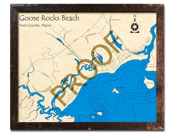 Goose Rocks Beach Map Goose Rocks Beach Maine 3D Wood Map Cabin Decor Beach | Etsy Australia