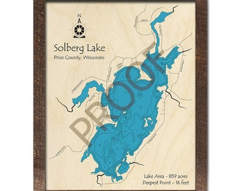 Solberg Lake Wi Map Solberg Lake Wi 3D Wood Carved Map Custom Nautical Wall | Etsy Schweiz