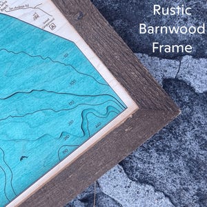 a picture of a wooden frame with a map on it