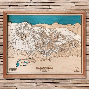 Jackson Hole Wyoming Ski Adventure Vinyl Decal Sticker | 2 Inch Mountain Design | Waterproof & Fade Resistant For Cars, Laptops, Tumblers