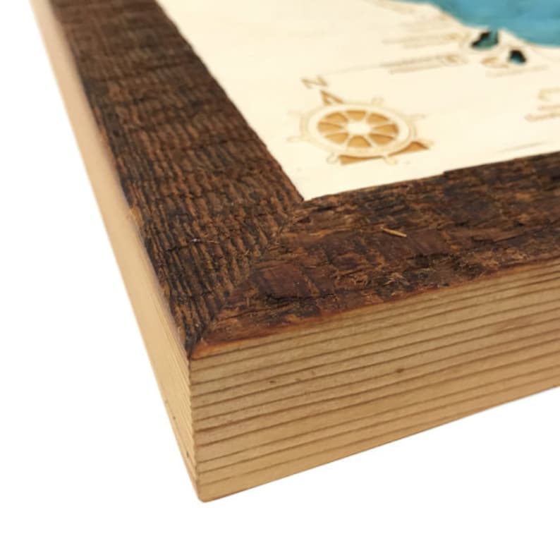 Chesapeake Bay Map 3D Nautical Wood Map Laseretched Wood Etsy