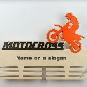 Medal hanger / holder / display for motocross