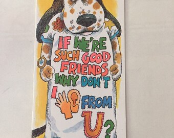 With Envelope Vintage Unused Miss You Card 1970s Fran Mar Seauaints Greeting Card