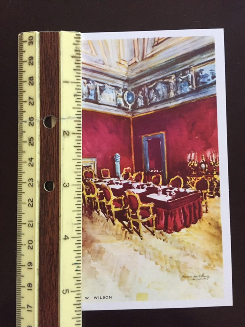 Hall Of Congregations Vintage Mid-Century Unposted Postcard Vatican Memorail Series Originally Painted By Vernon Howe Bailey