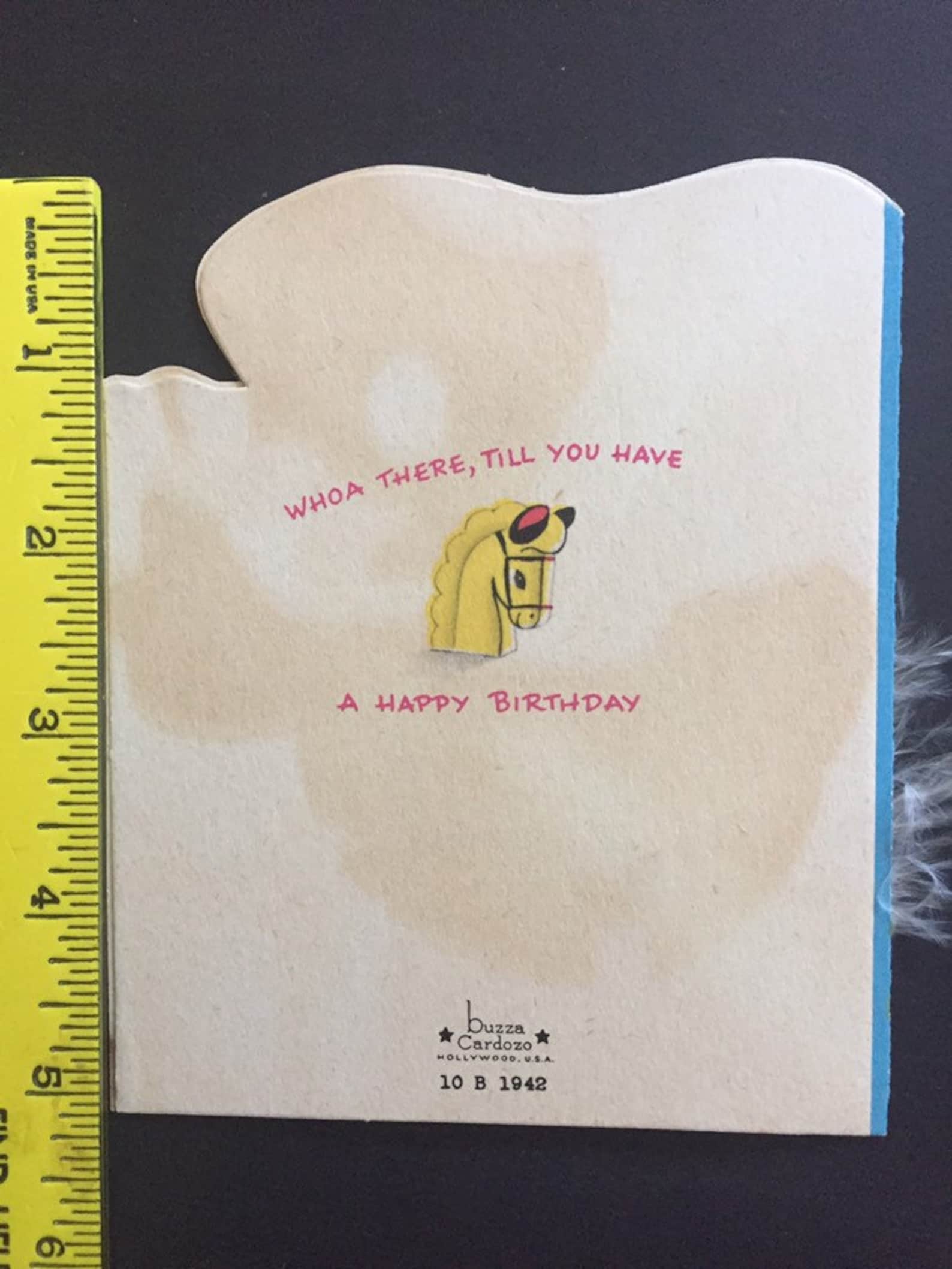 Used Vintage Buzza Cardozo Birthday Card for A - Etsy