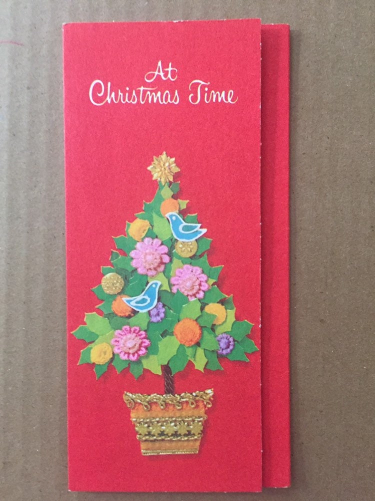 Two Vintage Unused Christmas Cards 1970s Holiday Greeting Etsy