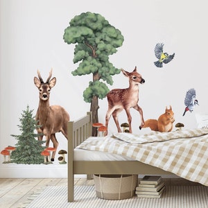 FOREST XXL wall decal / kids decor / woodland wall decals / Forest Animals Wall Stickers