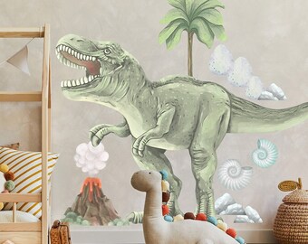 Jumbo T-Rex Dinosaur Wall Decal - Kids Nursery Decor, Huge Tyrannosaurus Wall Sticker