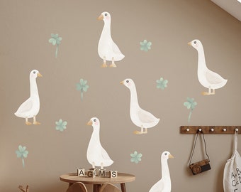 Cute Geese Decal - Goose Wall Sticker for Kid's Room