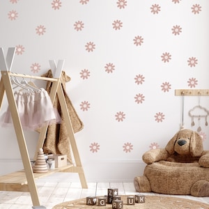 22 Daisies Wall Decals for Kids&#39; Room / Daisy Wall Sticker in Boho Style / Flowers Wall Decals
